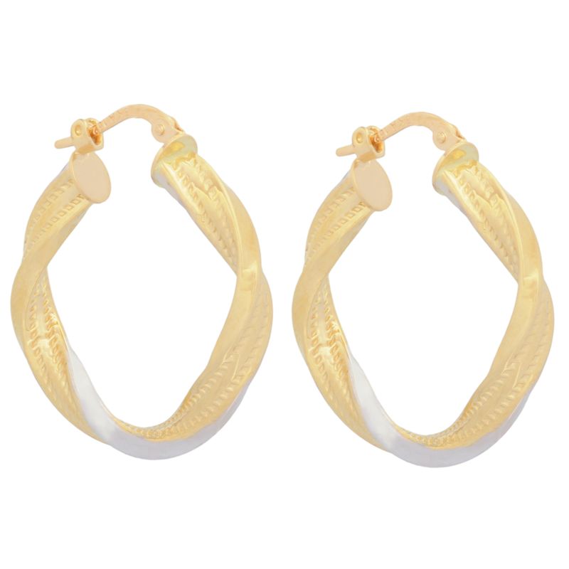 گوشواره طلا 18 عیار زنانه طلای مستجابی مدل حلقه ای کد 8002